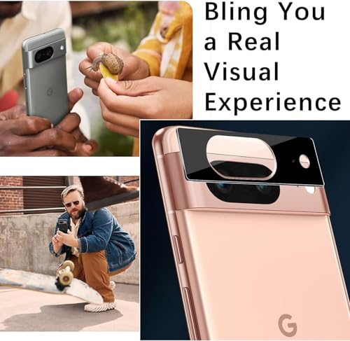 Image of Xmon Back Camera Lens Protector for Google Pixel 8A (1 Pack) Premium Camera Glass Protector Guard, Anti-Scratch, Ultra-Clear, Easy Installation