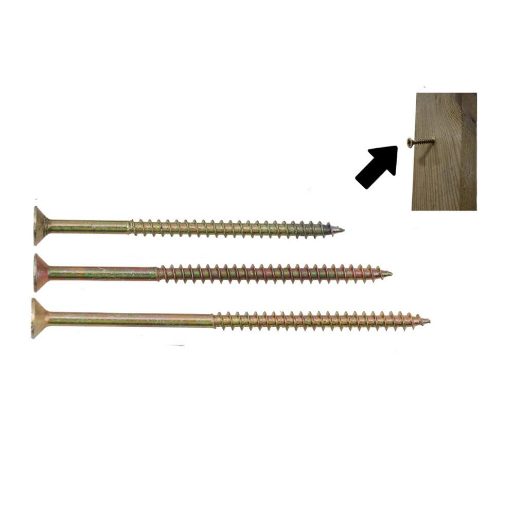 50 Viti Per Legno A Testa Piatta #6 X 1/2" In Acciaio Inox Marino 316 - Foto 8