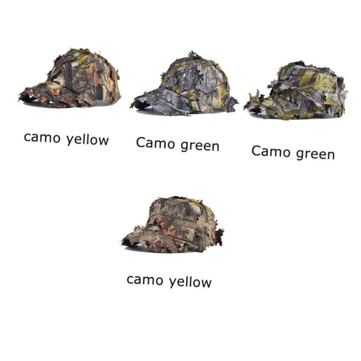 Gorra de béisbol de Camuflaje Sombrero con Solapa en el Cuello Gorra de Beisbol Sombrero para el Sol Tapa árbol Cubo de Golf Gorras Unisex Gorra de Camuflaje para Exteriores Yellow