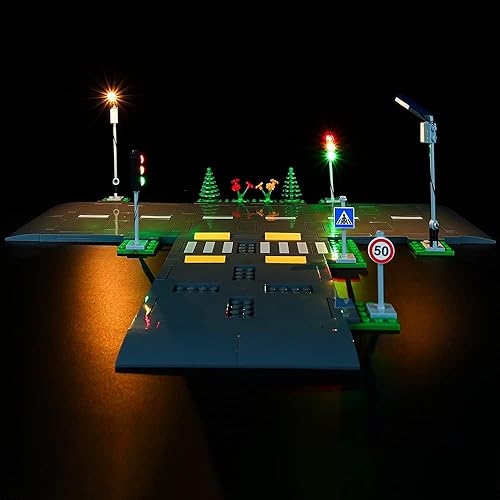 Miniatura 9 de Kyglaring Kit de iluminación LED para Lego City Road Placas y Luces Compatible con Lego 60304 Kit de Construcción - No incluye el modelo (versión