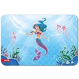 ROTH Schreibtischunterlagen Anti-Rutschbeschichtung 59x39cm (Meerjungfrau)