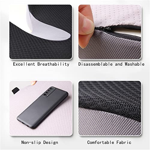 Upgrade Car Seat Cushion - Larger Size Memory Foam Coccyx Seat Cushion To Improve Driving View And Increased Comfort - Sciatica & Lower Back Pain Relief - Seat Cushion For Truck, Office Chair(Black) #TOP5