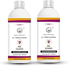 Maxxic Laboratories Isopropyl Alcohol 99.9% Pure [(CH3)2-CH-OH] CAS: 67-63-0] - Pure propylene, Home Medical Surgical, Dust Remover and Hospital Use (1 Liter,Pack of 2)
