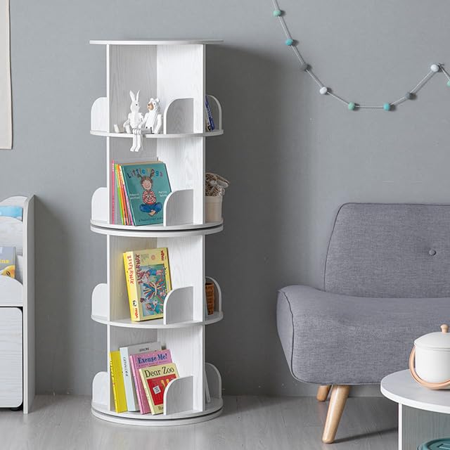 モダンデコ ディスプレイラック 回転式 絵本棚 省スペース 大容量 収納 Amazon｜モダンデコ ディスプレイラック 回転式 絵本棚 省スペース 大