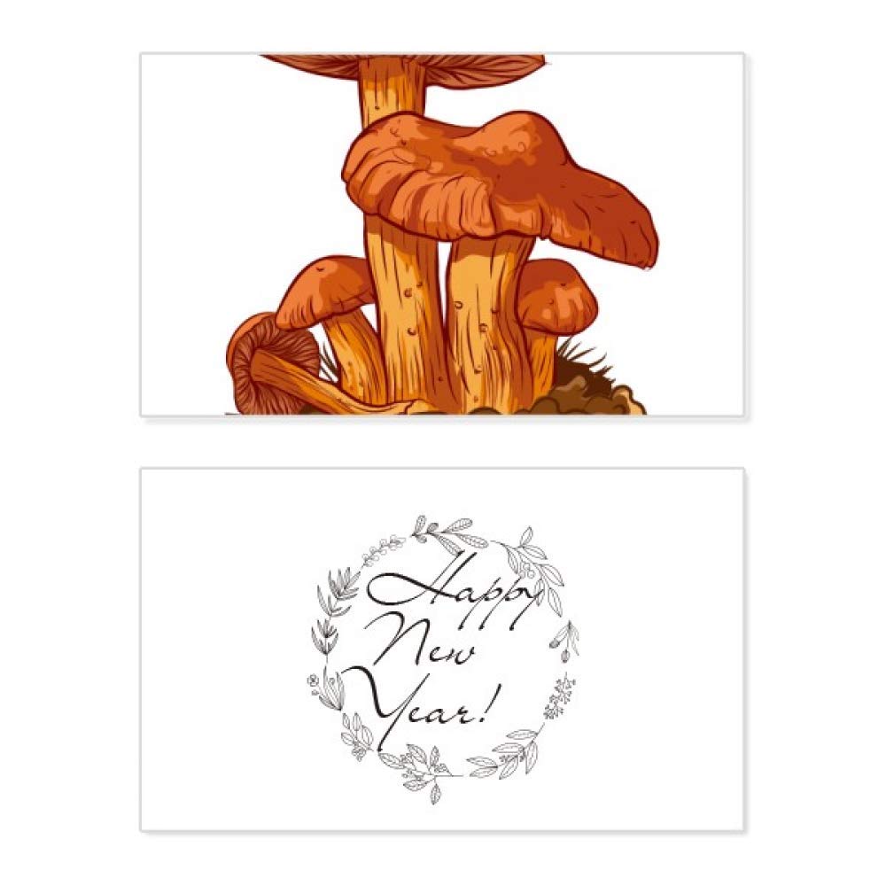 Carte de Nouvel An champignon orange pour accompagner un cadeau - 5