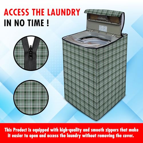 Image of Lithara Top Load Fully Automatic Washing Machine Cover for LG, Samsung, IFB, Whirlpool, Suitable for 6 KG & 6.5 KG - Waterproof, Dustproof Cover (Print-8)