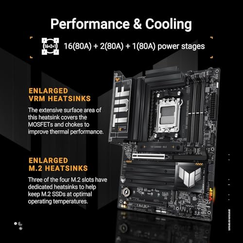 Image of ASUS TUF Gaming X870-PLUS WiFi Motherboard, AMD Socket AM5 for AMD Ryzen 9000 & 8000 & 7000 Series Desktop Processors
