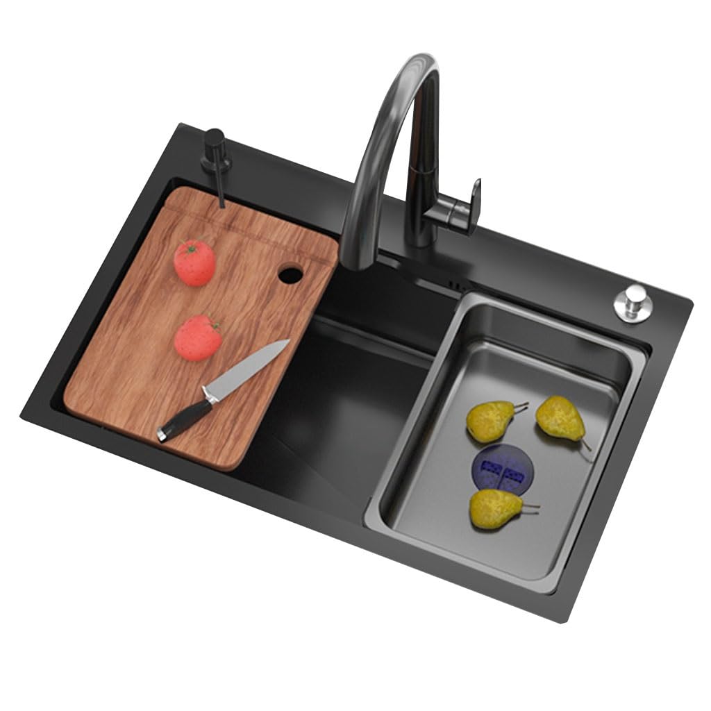 Fregadero de acero inoxidable de alta resistencia para encimeras de cocina y barras