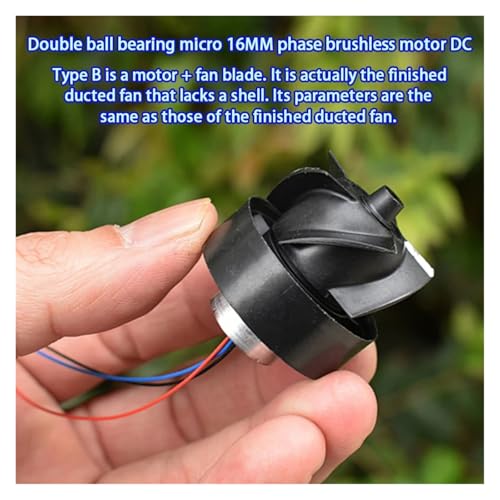 Moteur brushless triphasé 20000RPM à roulement à billes haute performance 16mm DC12V Size C - 5