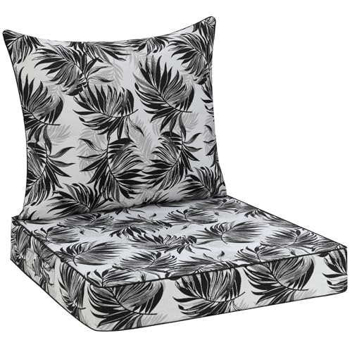 Image of Favoyard Outdoor Deep Seat Patio Cushions Set, 22 inch x 22 inch, Rainproof, Garden