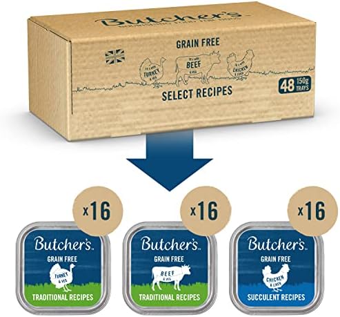BUTCHER'S Select Recipes Wet Dog Food Trays, 48 x 150g
