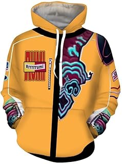 Disfraz de caza de brujas unisex K-POP con diseño de tipografía gráfica, color amarillo-rosa, suelto, sudadera con capucha