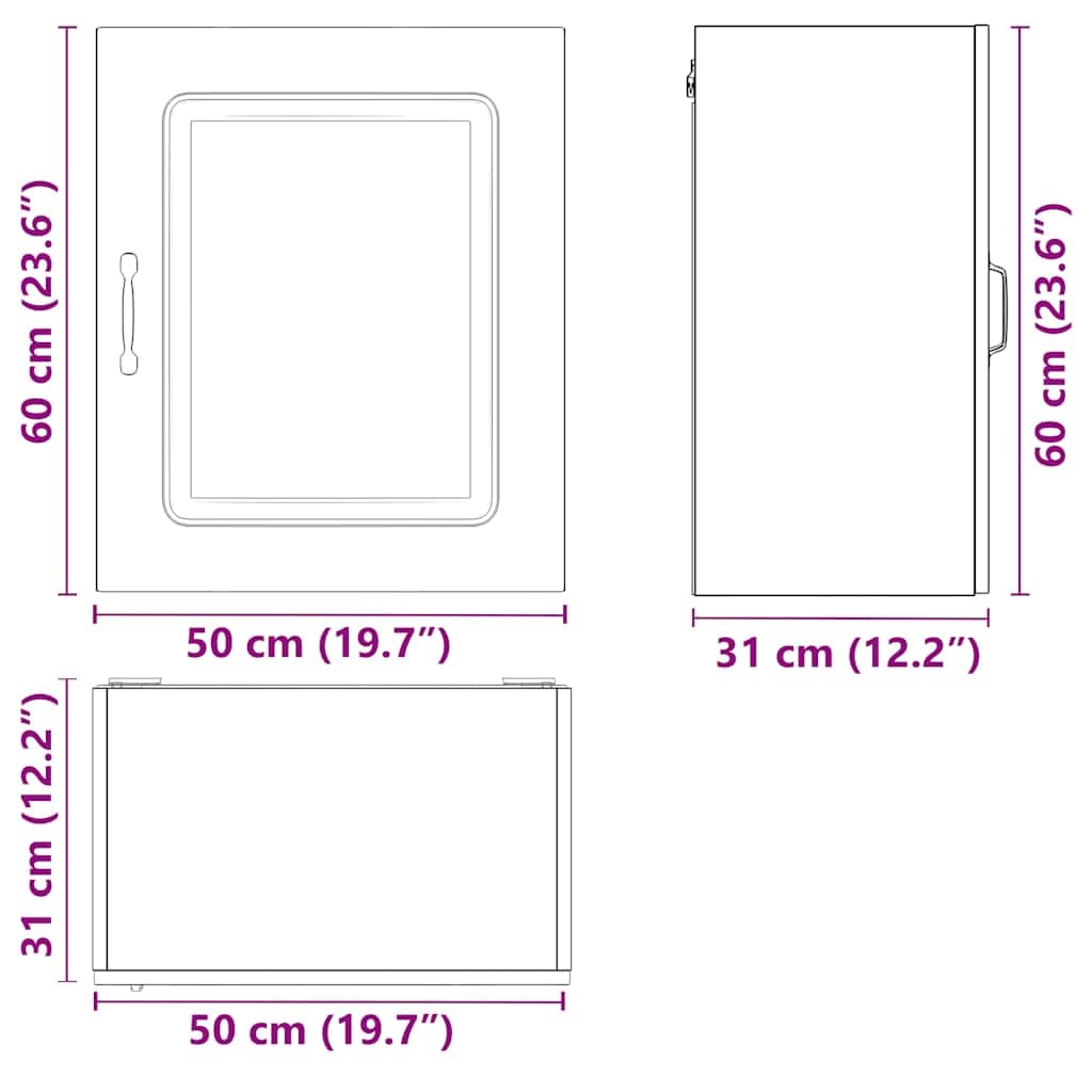 vidaXL Pensile da Cucina Kalmar Bianco in Legno Multistrato, pensile da Cucina, Armadio da Cucina a Parete, pensili con Ante, pensile Montato