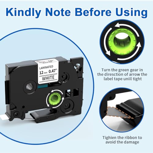 10 Pack Replace for Brother TZe-231 P Touch Label Maker Tape TZe TZ Tape 12mm 0.47 Laminated White TZe231 Compatible with Brother Ptouch PTH110 PT-D210 PTD600 PTD400AD PT-1290 Labe image 3