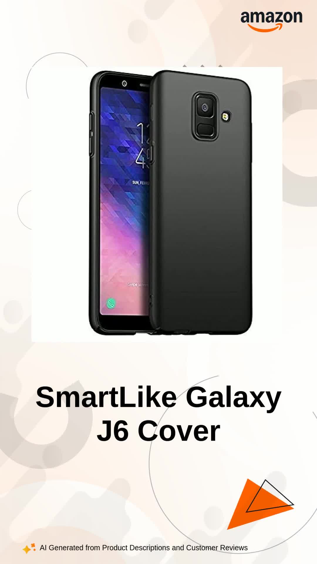 SmartLike back cover For Samsung Galaxy J6 ( Silicone|Black