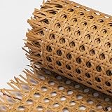MZECH Natürliche Rattan Geflecht, Wiener Geflecht Meterware 35 x 100 cm, Rattan Meterware Gewebtes Rattan, Rattan Rolle für Caning-Projekte Heimwerker Schrank Stuhl Möbel(60x400cm)