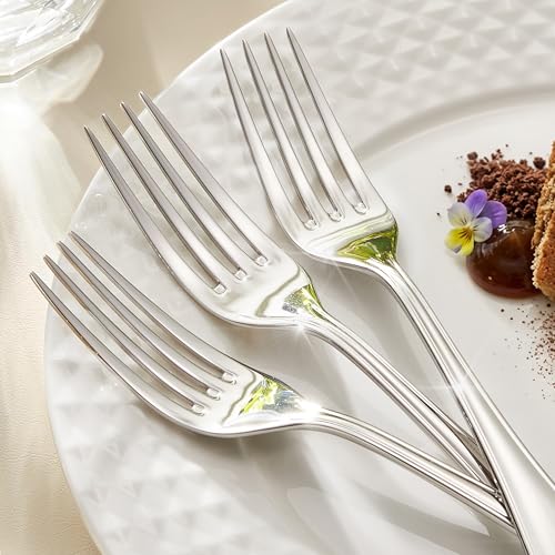 24-Piece 8-Inch Teardrop Dinner Forks Set, 18/10 Stainless Steel Table Fork by KINGSTONE - Used condition - Image 6