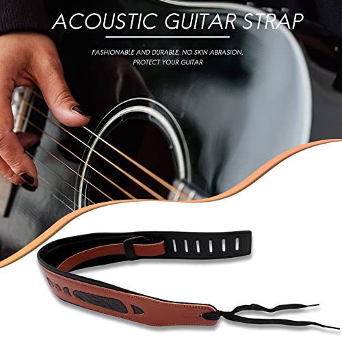 Yuikome Véritable Cuir de Bœuf Guitares Sangle pour Électrique Réglable Rembourré Couleur Browm - Les Beatles, Paul McCartney, John Lennon, RIngo Starr, George Harrison Yuikome Véritable Cuir de Bœuf Guitares Sangle pour Électrique Réglable Rembourré Couleur Browm – Image 3