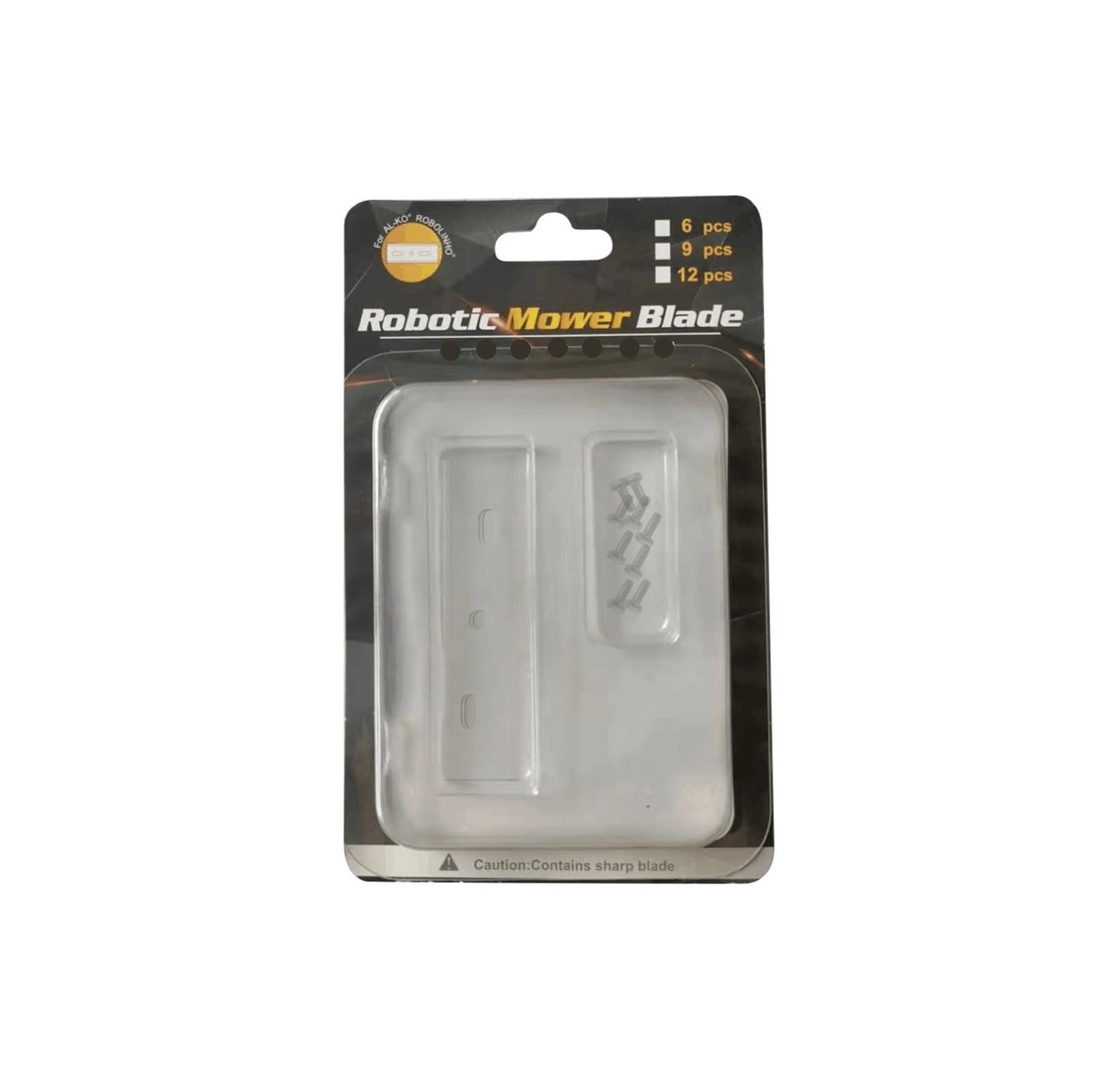 Genérico Cuchillas de Repuesto for Robot cortacésped, compatibles con ALK0, cortacésped Inteligente, Cuchillas de Corte afiladas Resistentes al Desgaste, diseño de instalación rápida(9pcs: Golden)