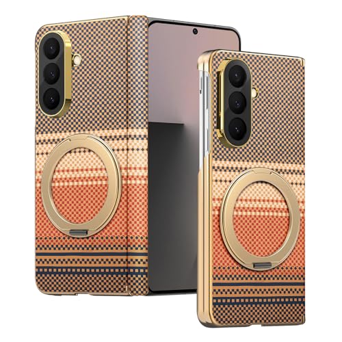 Étui Samsung Galaxy Z Fold7 antichoc en cuir PU magnétique Afterglow avec support