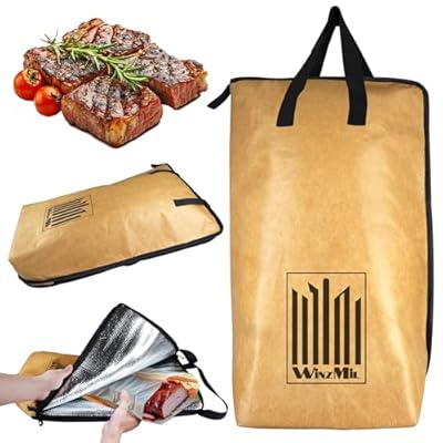 Heavy-Duty BBQ Blanket for Resting Meat – Insulated Reusable Smoker Bag with Wide Mouth, Foldable Design & Handles – Perfect for Brisket, Pork, Turkey, Beef, Steak, Picnics & Camping (21in)