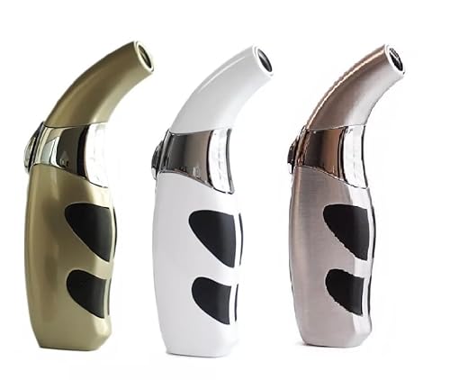 3X Ergo Refillable Single Torch 45 Degree Metal Lighters(Ass