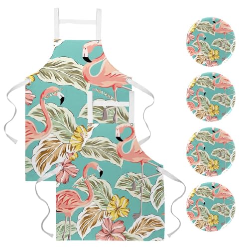 Tablier de cuisine anti-taches lot de 2 avec broches ajustables pour service et pâtisserie