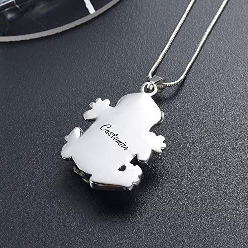 Cremation Jewelry Frog Shape Urn Necklace Ashes Keepsake Holder Memorial Urn Necklace Sweater Necklace3