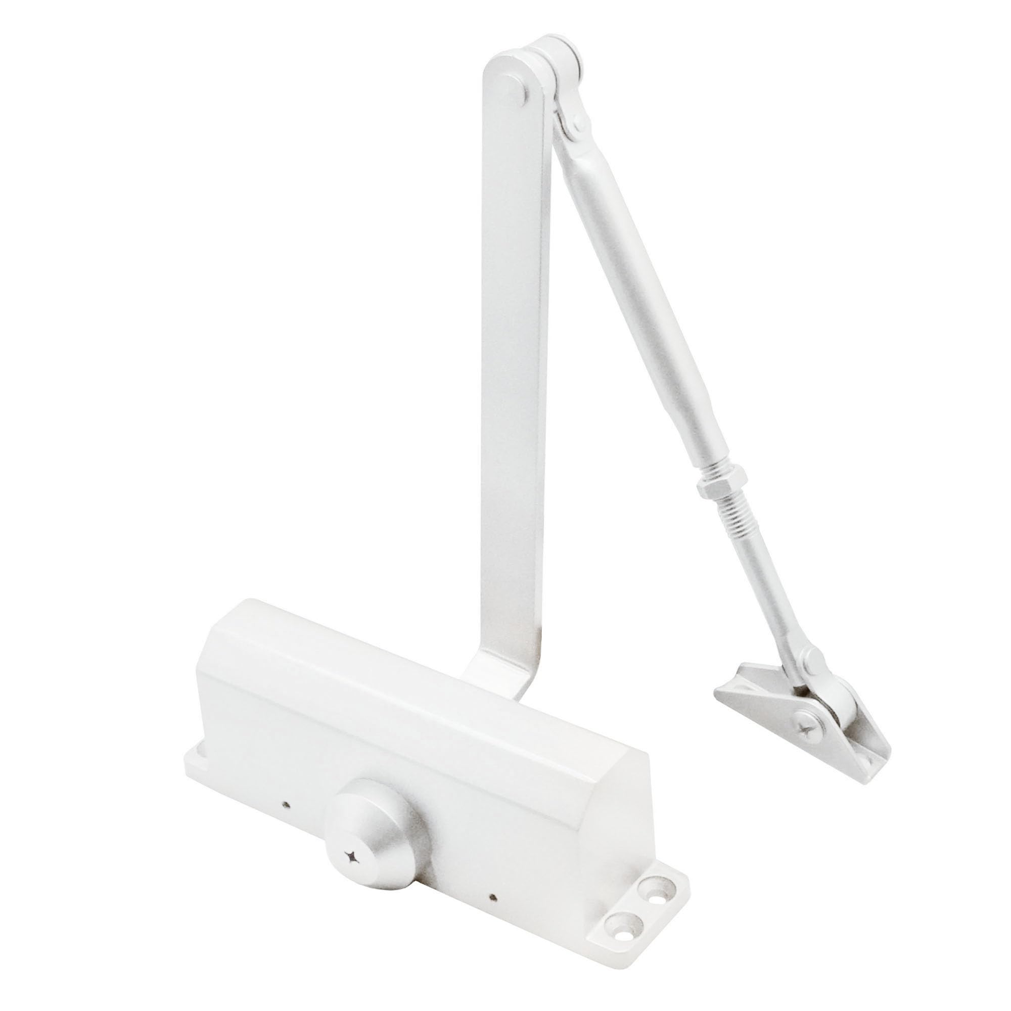 EAI White Overhead Fire Door Closer, Universal Reversible, Power Size 3