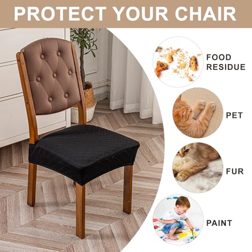Image of Genina Waterproof Seat Covers for Dining Room Chair Covers,No Rear Covers