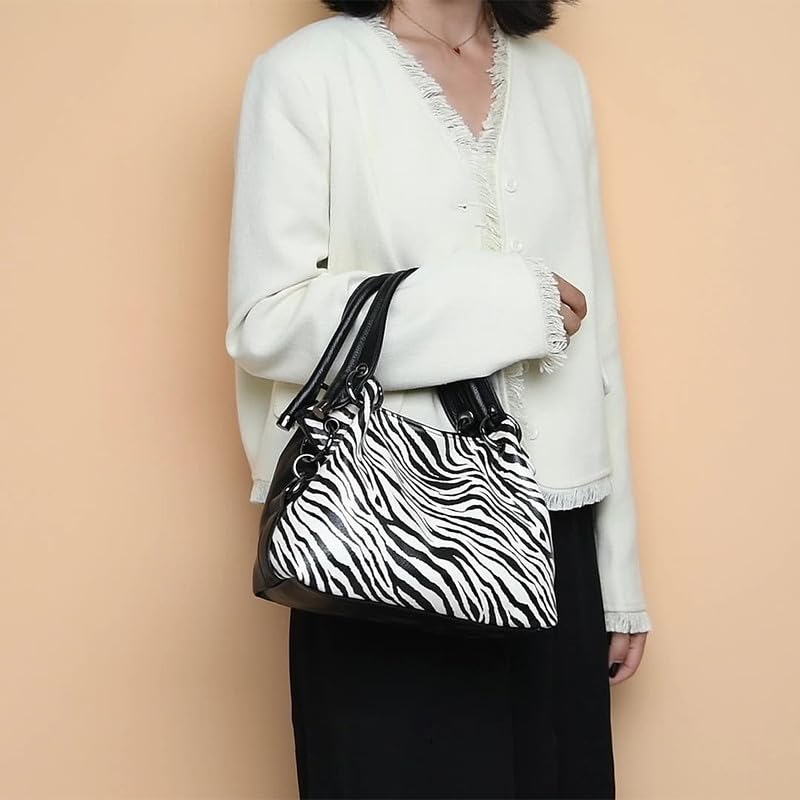 Borsa a mano da Donna con Tracolla in Pelle Sintetica Borsa a spalla Donna Sacchetto Borse Manici Donne Borsa Bauletto Modello leopardo Borsetta