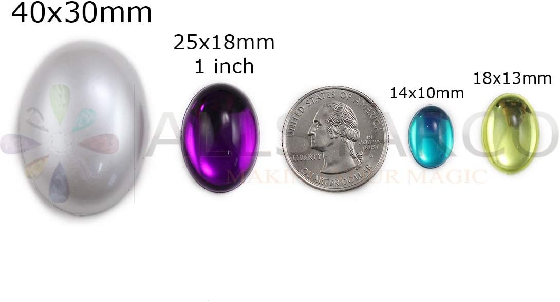 25x18mm Flat Back Oval Acrylic Cabochons Rhinestones Plastic Gems Embellishments for Crafts, Costumes, Card Invitations, Jewelry, Cosplay image 3