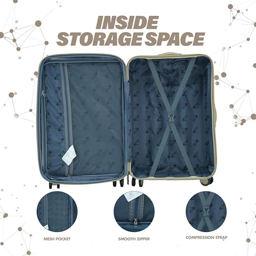 Image of Spider Trolley bag Single Small | Expandable Travel Luggage Suitcase | Large Polycarbonate Hardshell, Lightweight Expandable, 360 Rotatable Wheels, TSA Type Lock