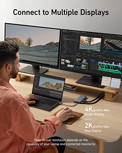 Anker USB-C Hub, 11-in-1 Docking Station Dual Monitor with 4K HDMI and DP - image 8
