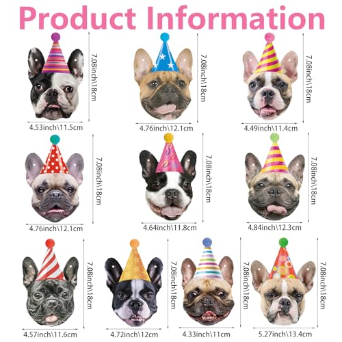 Image of Dog Birthday Banner Frenchie Birthday Decorations Funny French Bulldog Face Garlands Dog Theme Party Decoration Puppy Party Decorations Baby Shower Party Supplies