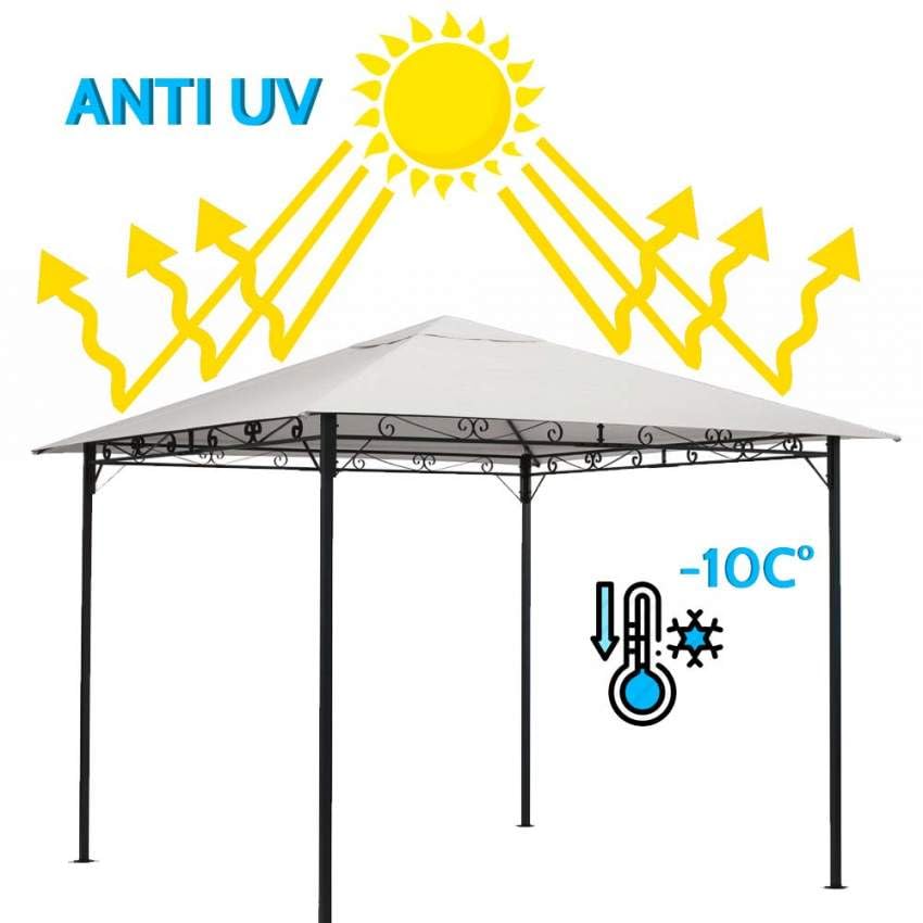 Telo Ricambio 3x3 Gazebo Style sostitutivo Copertura Protezione UV