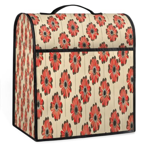 Coffee Maker Cover Cute Flower Pattern Kitchen Appliance Covers Small Appliance Covers Blender Cover Juicer Cover Dust Covers for Kitchen Appliances with Top Handle and Pockets,Washable,B136