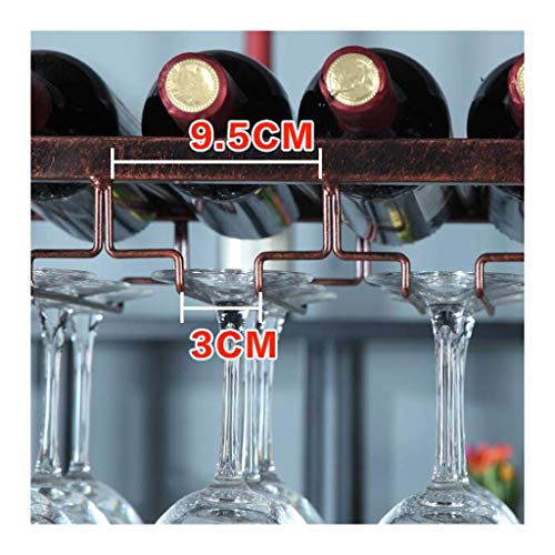 Support à verres à vin suspendu et réglable en bois rustique