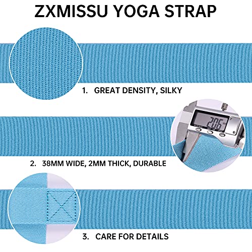 2 Packs Yoga Straps For Stretching, 8 Colors 6 Feet Extra Thick Yoga Belt Strap Stretching Strap Stretch Bands Webbing With Adjustable Metal D-Ring Buckle, Durable Premium, For Pilates, Fitness, Dance #TOP1