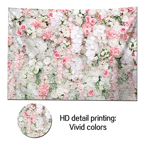 Fondo Fotográfico HQM Flores Rosa Rosa 7x5FT miniatura 2