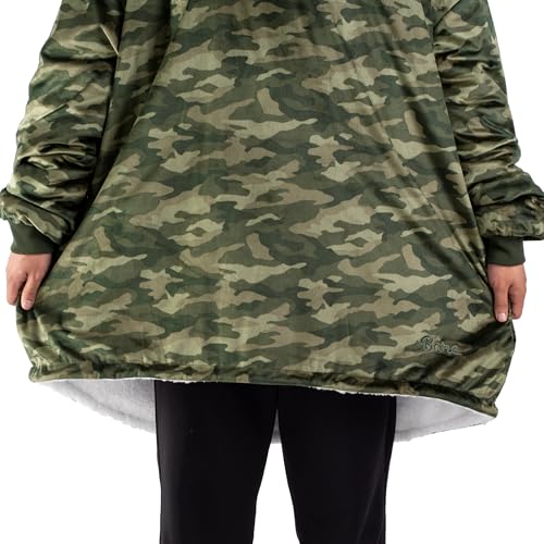 Image of Bare Home Wearable Blanket Hoodie - Soft Plush Sherpa - Warm and Cozy - Oversized Wearable Blanket