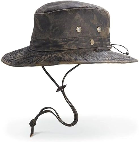 Coolibar UPF 50 Outback Camo Boonie Hat - Protección solar para hombre