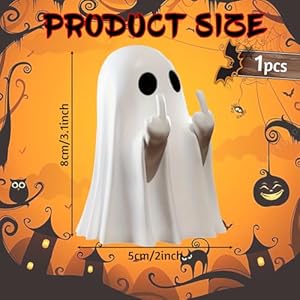 Halloween ghost figurine ghost decor funny ghost statue cute ghost figurine ghost statue halloween decoration for gift props tabletop home decor new years gifts  urban country home decor