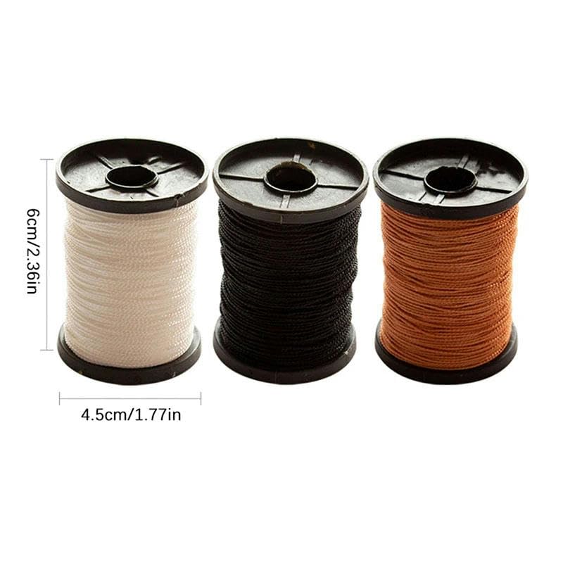 Nici do szycia，Nić poliestrowa Nić do szycia, 50M Nylon Materiał Nić do opon Nić do butów Nić do siatki odlewanej(Black)