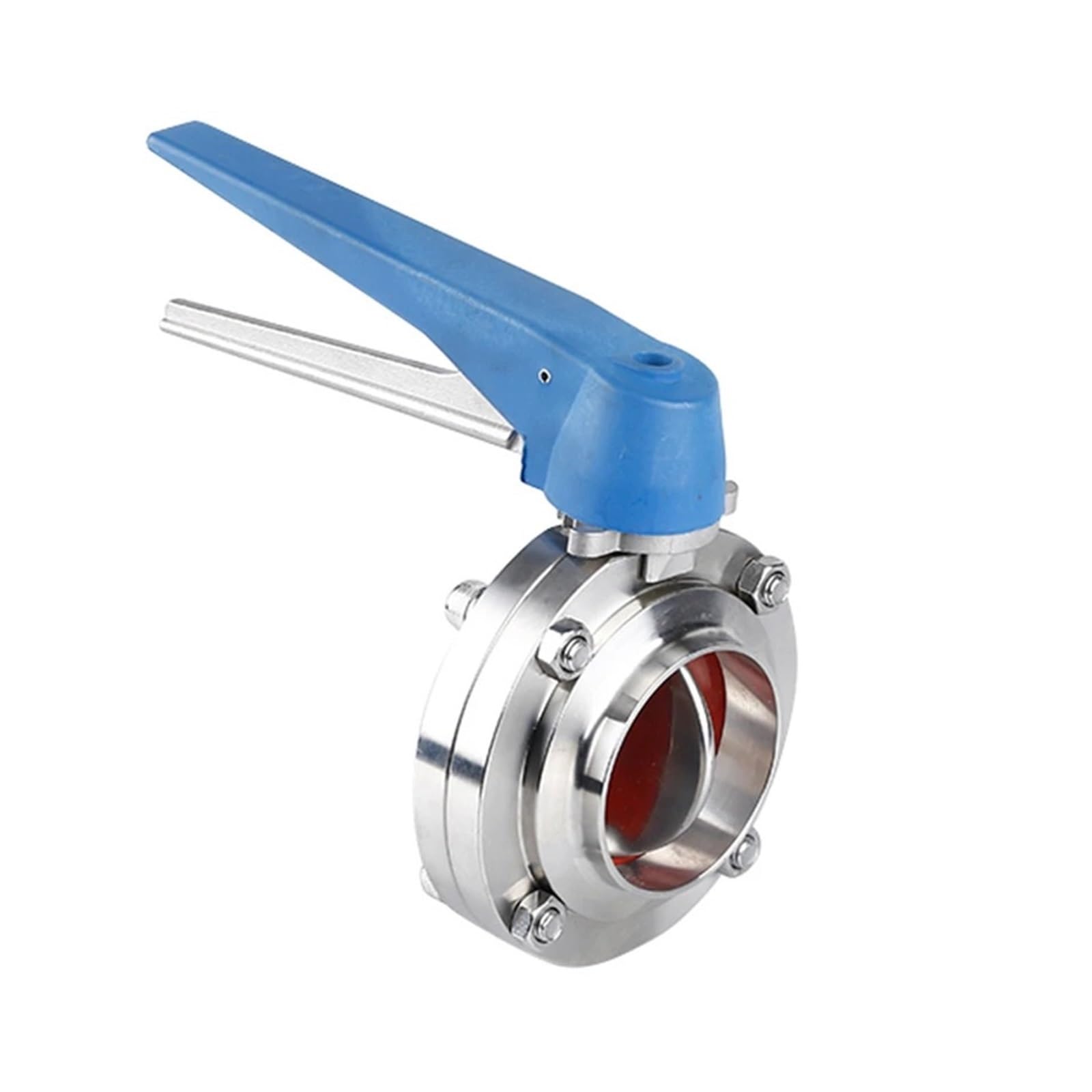 BALYDLUL 4-1/4" Sanitary Stainless Steel 304 Welding OD 108MM Multi-Position Handle Butterfly Valve