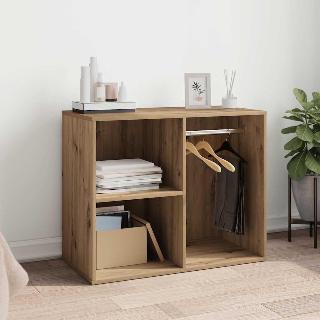Armoire à vêtements Artisan en chêne 80 x 40 x 65 cm avec beaucoup d'espace de rangement, étagère et porte, étagère polyvalente pour chambre à coucher, couloir, bureau, garde-robe et salon