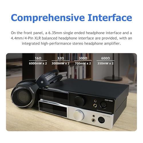 Image of SMSL DO400 Full Balanced Headphone Amplifier DAC Amp ES9039MSPRO XMOS-XU316 USB MQA DAC USB /AES /Optical /Coaxial /IIS Input 4.4mm /6.35mm /4-XLR Jack Output Headphone Amps (Black)