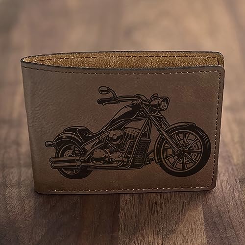 Classic Motorcycle Leather Wallet: Vintage Biker's Dream - Gift for Motor Enthusiasts, Dad, Granddad, Brother on Special Days2