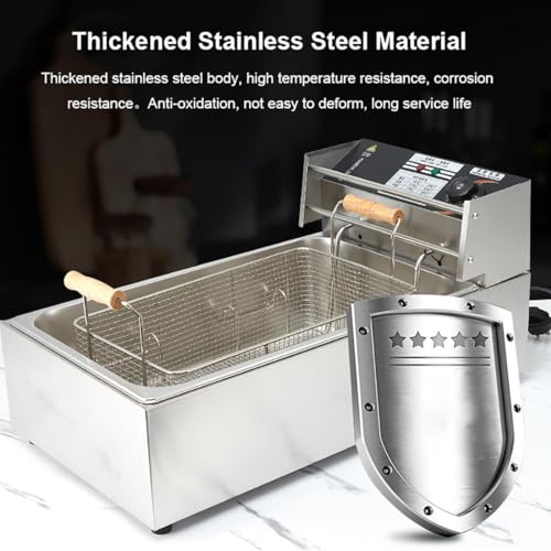 Friteuse professionnelle acier inoxydable 2 paniers avec thermostat