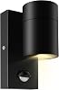 Kerry Outdoor Motion Sensor Wall Lights, Downward Outside Lighting Mains Powered, IP44 Black Stainless Steel Downlight, Exterior PIR Detector Security Fixture for Front Door, Porch, Garden, Patio [Energy Class F]